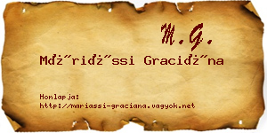 Máriássi Graciána névjegykártya